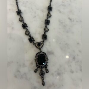 Elegant Black and Silver Necklace